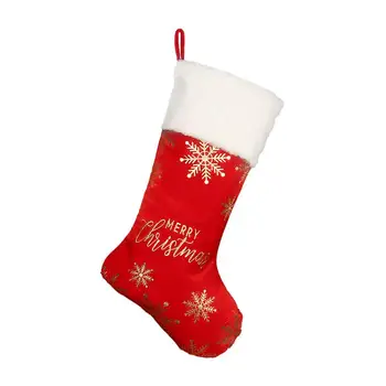 Коледни чорапи|49 см, Декоративен пълни с титуляр за закуски Чорапи за камината|Коледни чорапи за партита